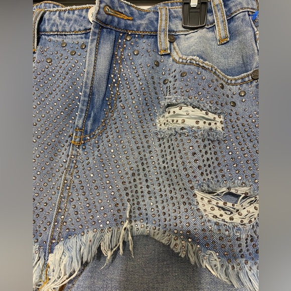 - ONE TEASPOON Desert Jewel Yunkyard Relaxed Denim mini skirt size 24 - Picture 4 of 9